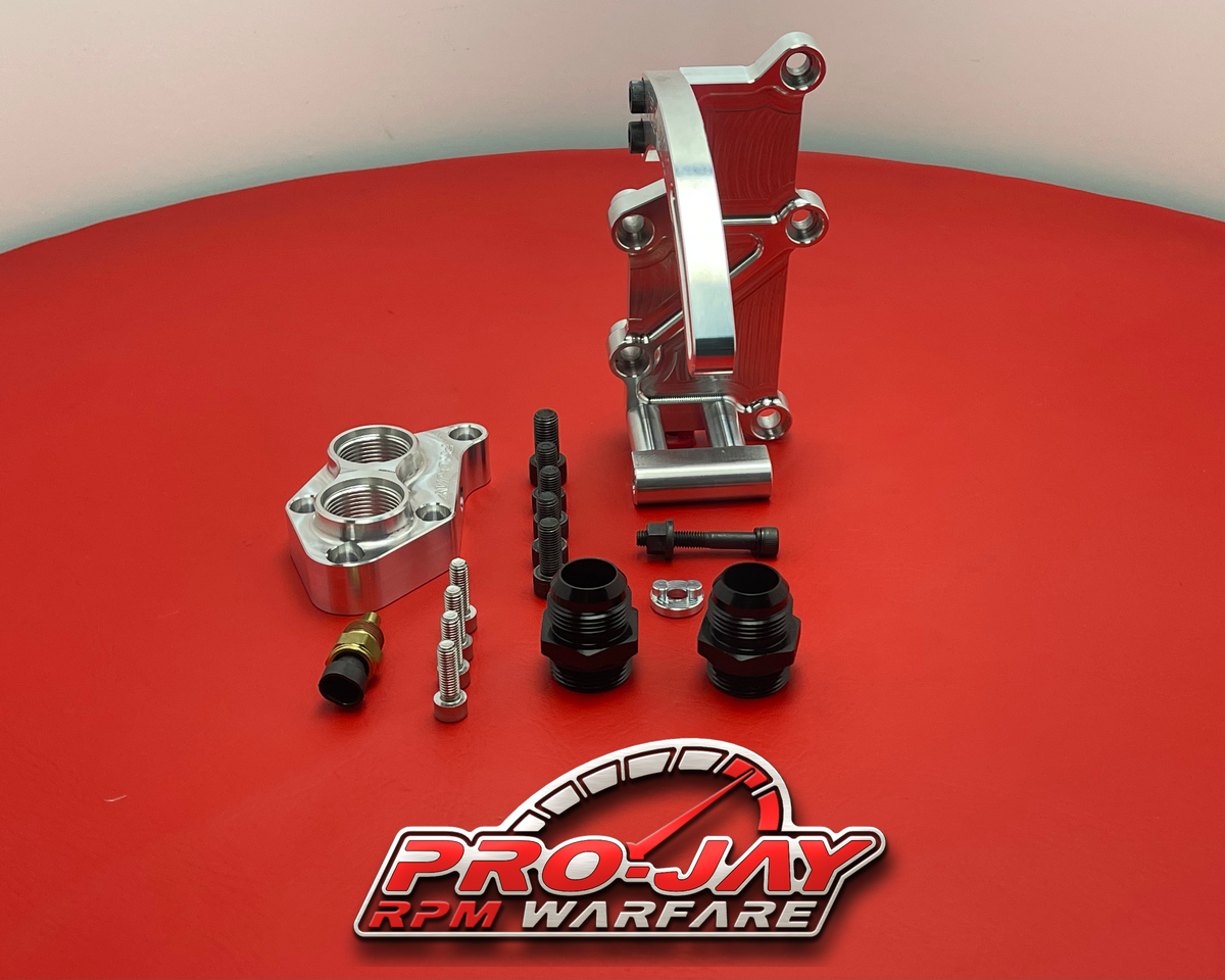 Pro-Jay Mazda Rotary Alternator re-location bracket and Water pump fla ...